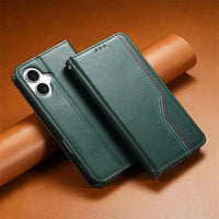 Buy Leather Flip Wallet Case for iPhone 17, Business Standard All-Round Protection, Mobile Phone Case with Stand Function and Magnetic Closure- ABEL at Caseles-iPhone 17 Pro Max, Black