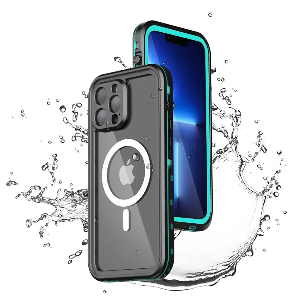 Buy IP68 Waterproof Phone Case, Support Magsafe, Built in Screen Protector, Full Body Heavy Duty Shockproof,Aiden at Caseles-iPhone 16 Pro Max, Light Green