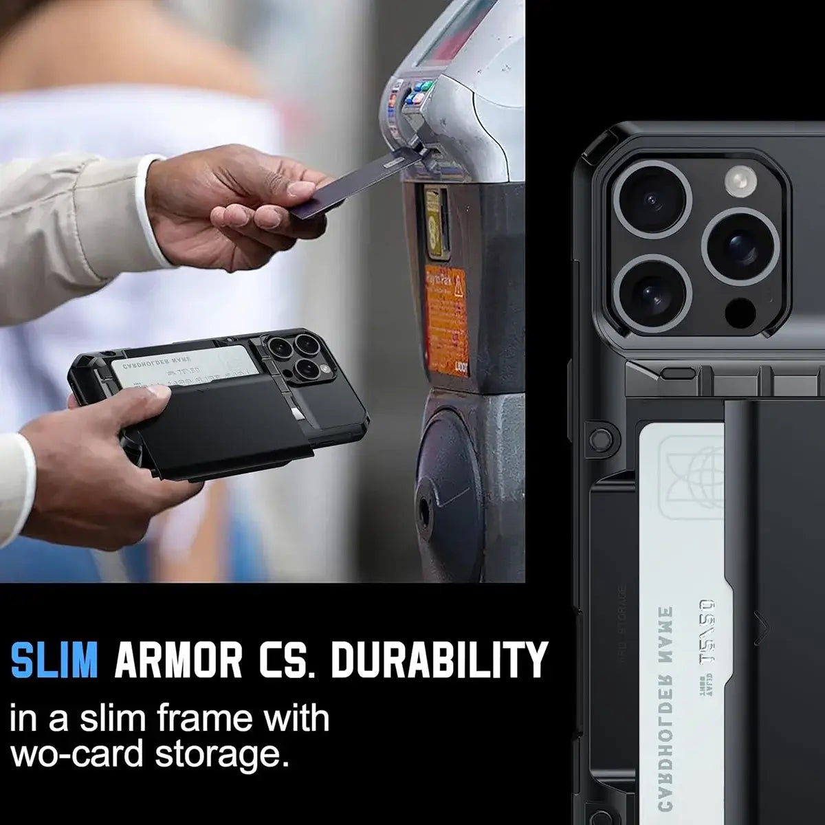 Buy RFID Blocking Wallet Case for iPhone with Kickstand, Military Drop Protection, 4-5 Card Holder & Privacy Screen Protector, All-in-1 Design, Alejandro at Caseles-iPhone 17 Pro Max, Style-1