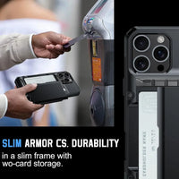 Buy RFID Blocking Wallet Case for iPhone with Kickstand, Military Drop Protection, 4-5 Card Holder & Privacy Screen Protector, All-in-1 Design, Alejandro at Caseles-iPhone 17 Pro Max, Style-1
