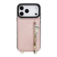Buy Crossbody Wallet Phone Case, 5 Card Slots, Premium Leather, Kickstand Shockproof Case, Alina at Caseles-iPhone 17 Pro Max, Alina-Black