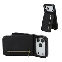 Buy Crossbody Wallet Phone Case, 5 Card Slots, Premium Leather, Kickstand Shockproof Case, Alina at Caseles-iPhone 17 Pro Max, Alina-Black