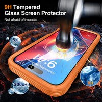 Buy Full-Body Rugged Shield for iPhone Series: 360° Magnetic Case with Built-in 9H+ Screen Protector - AQUA at Caseles-iPhone 18 Pro Max, Black