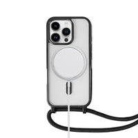 Buy Ultra Slim Magnetic Phone Case, Support Magsafe, Heavy Duty Shockproof Protective Cover, with Adjustable Crossbody Strap - Archer at Caseles-iPhone 16 Pro Max, Gray