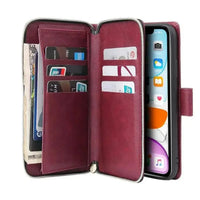 Buy Classic Wallet Phone Case, 9 Card Slots, Premium Leather, Credit Card Holder, Shockproof Case , BALDER at Caseles-iPhone 17 Pro Max, Balder-Black