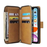 Buy Classic Wallet Phone Case, 9 Card Slots, Premium Leather, Credit Card Holder, Shockproof Case , BALDER at Caseles-iPhone 17 Pro Max, Balder-Black