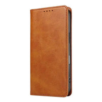 Buy Magnetic Folio Wallet Phone Case, Premium Leather, Credit Card Holder, Magnetic Closure, Flip Kickstand Shockproof Case, Barnaby at Caseles-iPhone 17 Pro Max, Barnaby-Brown