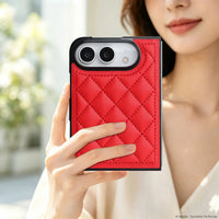 Buy Chic Quilted PU Leather Case with Layered Protection, PC Frame, 2mm Raised Camera Edge & 1.2mm Raised Screen Bezel for iPhone Duo - CALLA at Caseles-iPhone Duo, Black