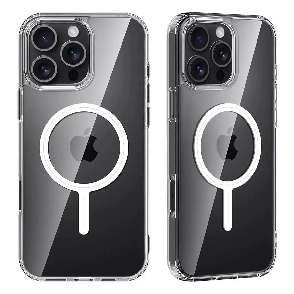 Buy Slim crystal-clear MagSafe iPhone case with strong magnetic adsorption, anti-yellowing durability, and military-grade drop protection - iPhone MagSafe Clear Case at Caseles -iPhone 17 Pro Max, 