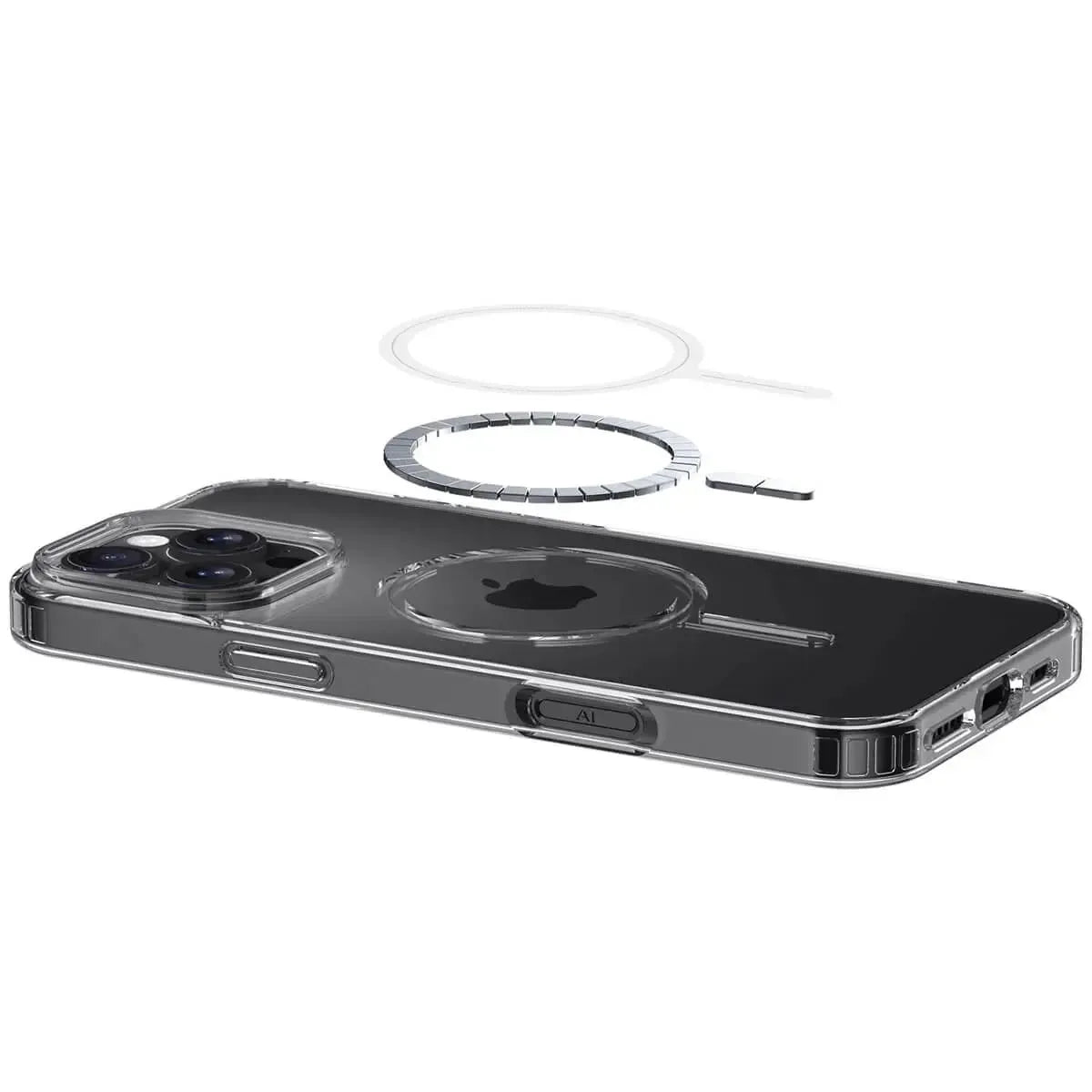 Buy Slim crystal-clear MagSafe iPhone case with strong magnetic adsorption, anti-yellowing durability, and military-grade drop protection - iPhone MagSafe Clear Case at Caseles -iPhone 17 Pro Max, 