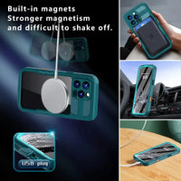 Buy IP68 Waterproof Phone Case, Compatible with Magsafe, Built in Screen Protector, 14FT Shockproof, Rugged Metal Full Body Aluminum Cover - Kayden at Caseles-iPhone 17 Pro Max, Black