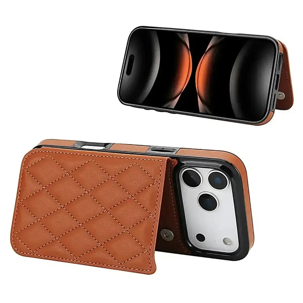 Buy Wallet Phone Case, Credit Card Holders, Magnetic Closure & Premium Leather, Kickstand, Shockproof Cover,Laura at Caseles-iPhone 17 Pro Max, Laura-Black