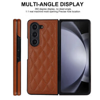Buy Slim PU Leather Case for Galaxy Z Fold, Lightweight Shockproof Hard Cover, Minimalist Business Style , LYNE at Caseles-Samsung Galaxy Z Fold 7, Black
