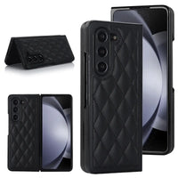 Buy Slim PU Leather Case for Galaxy Z Fold, Lightweight Shockproof Hard Cover, Minimalist Business Style , LYNE at Caseles-Samsung Galaxy Z Fold 7, Black