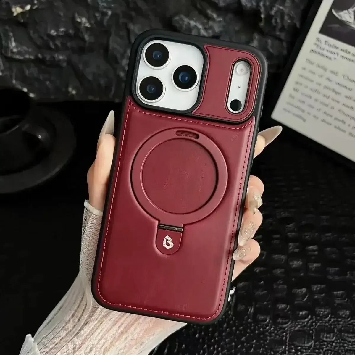 Buy Classic Leather Phone Case, Support MagSafe Wireless Charging, Premium Leather,iPhone Case - MATEO at Caseles-iPhone 17 Pro Max, Mateo-Brown
