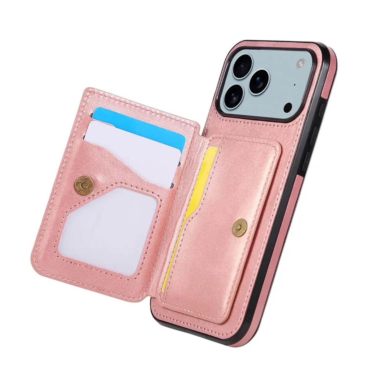 Buy Leather Wallet Case for iPhone with 4 Card Holder, RFID Protection & Car Mount Ready - MAVERICK at Caseles-iPhone 17 Pro Max, Brown