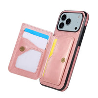 Buy Leather Wallet Case for iPhone with 4 Card Holder, RFID Protection & Car Mount Ready - MAVERICK at Caseles-iPhone 17 Pro Max, Brown