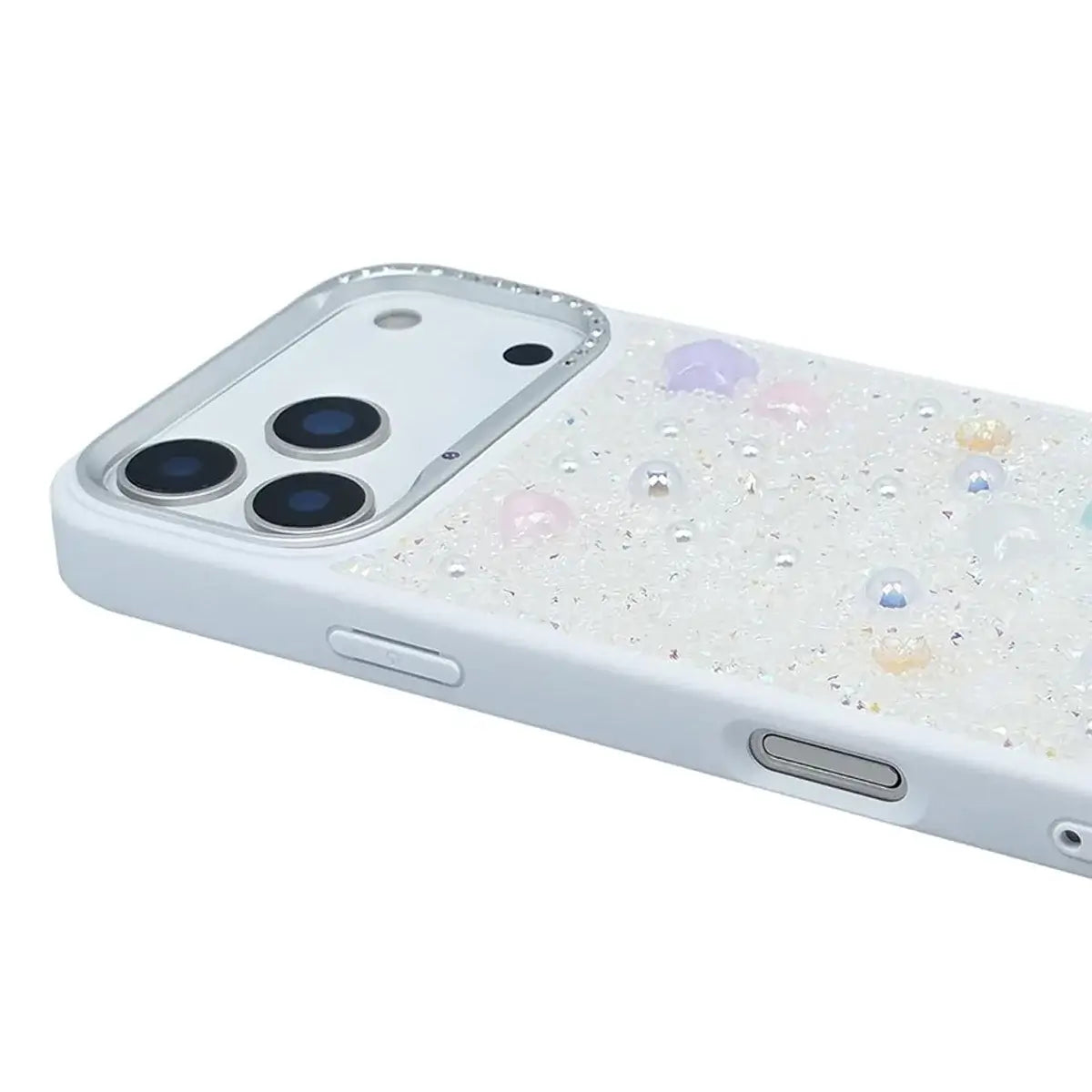 Buy Iridescent Feather Glitter Case for iPhone: MagSafe Compatible, Slim Anti-Drop Shield - LUMI at Caseles-iPhone 17 Pro Max, Light Purple