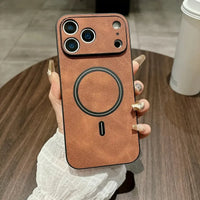Buy Caseles MagSafe-compatible Ultra-Soft Nappa Leather with SnapLock Technology,Nappa at Caseles-iPhone 17 Pro Max, Brown