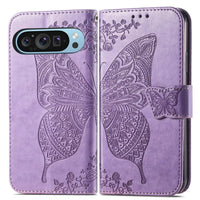 Buy Wallet Case for Google Pixel, Leather Flip Cover with Card Slots, Wrist Strap, Butterfly Embossed Design, Stand Feature for Women - Piper at Caseles-Google Pixel 10 Pro XL, Black