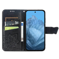 Buy Wallet Case for Google Pixel, Leather Flip Cover with Card Slots, Wrist Strap, Butterfly Embossed Design, Stand Feature for Women - Piper at Caseles-Google Pixel 10 Pro XL, Black