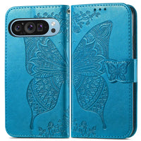 Buy Wallet Case for Google Pixel, Leather Flip Cover with Card Slots, Wrist Strap, Butterfly Embossed Design, Stand Feature for Women - Piper at Caseles-Google Pixel 10 Pro XL, Black