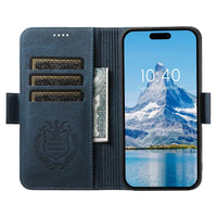 Buy Premium Magnetic Leather Wallet Case for iPhone, RFID Blocking Card Holder & Kickstand, Magsafe Compatible Slim Flip Cover - SUTTON at Caseles-iPhone 17 Pro Max, Brown